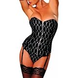 Shirley of Hollywood Women's Satin With Diamond Corset