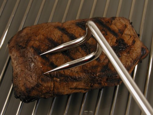 Grill Hook, a new twist for turning food.