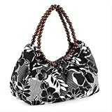 Black & White Floral Fabric Bag AJ23909