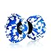 Mr B Harlequin Diabolo, Metal Diablo Sticks & Diabolo Directions Instructional DVD! (Blue & White)