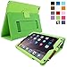 Snugg iPad Air 2 Case Smart Cover with Kick Stand & (Green Leather) for Apple iPad Air 2 (2014)