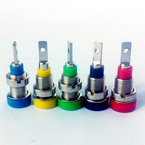 10 Pack CESS 5 Colors (Non-magnetic) Jack Socket For 2mm Banana Plug - 5 Colors