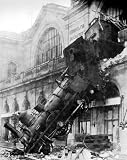 WONDERFUL A4 GLOSSY PRINT / POSTER - TRAIN WRECK AT MONTPARNASSE - 1895 (A4 PRINTS - VINTAGE TRANSPORT ADS / FLYERS)