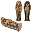 Small King Tut Coffin W/ Mummy - Cold Cast Resin - 2.0" Length