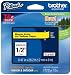 Brother Tape, Retail Packaging, 1/2 Inch, Black on Yellow (TZe631)