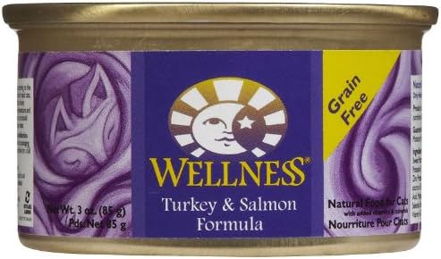 Wellness Complete Health Natural Grain Free Wet Canned Cat Food - Turkey &amp; Salmon Recipe - 24x3oz