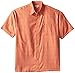 Haggar Men's Big and Tall Ss Microfiber B/t-Ginger Spice