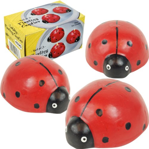 Ladybug Floating Candles - Set of 3