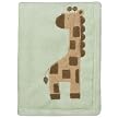 Tiddliwinks Embroidered Boa Blanket- Giraffe