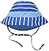 i play. by green sprouts Baby & Toddler Bucket Sun Protection Hat | All-day UPF 50+ sun protection for head, neck, & eyes,Royal Stripe,2T/4T