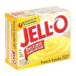 Jell-O Instant Pudding & Pie Filling, French Vanilla, 3.4-Ounce Boxes (Pack of 24)