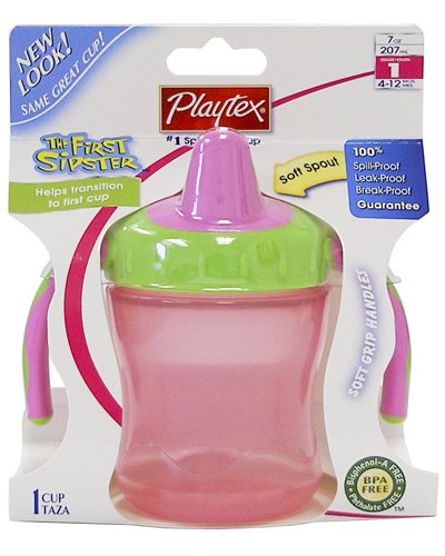 Playtex Baby The First Sipster Spill-Proof 7 OZ Cup: Girl Colors