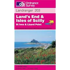 Land's End and Isles of Scilly, St.Ives and Lizard Point (Landranger Maps)
