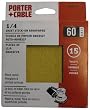 Porter-Cable 762800615 1/4 Sheet 60 Grit Adhesive-Backed Sanding Sheets - 15 Pack