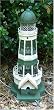 Green Antiqued Lighthouse of Yesteryear Tealight Lantern