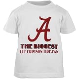 Alabama Crimson Tide White Infant Biggest Lil' Fan T-shirt
