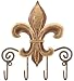 Fleur De Lis Decor Leash Key Rack Metal Hook