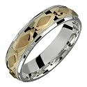 Isla - Elegant Two Tone Comfort Fit Wedding Band for Him & Her! Custom Made! Choose your Size.
