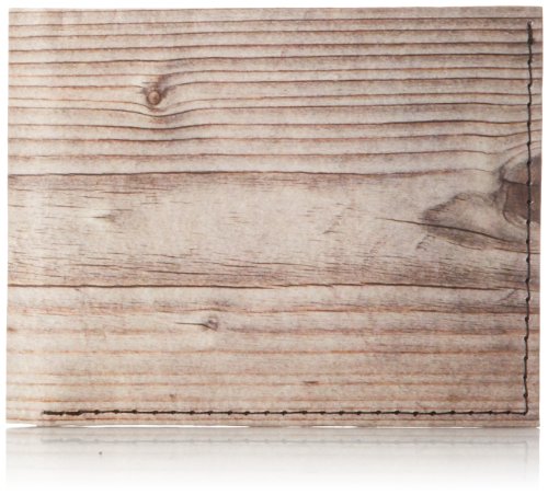 Dynomighty men s wood billfold wallet, gray, one size