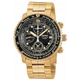 Seiko� Men's Gold - Tone Alarm Chronograph Flight Computer Watch by Seiko