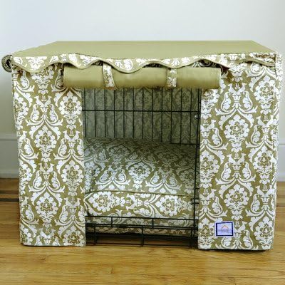 BOWHAUSNYC Damask Crate Cover, Large by BowhausNYC