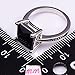 Weina Created Black onyx Silver Filled Filled Fashion Ring Size 5 6 7 8 9 10 11 12 PR35