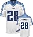 Chris Johnson Jersey: Reebok White Replica #28 Tennessee Titans Jersey - Small