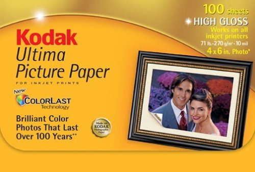 Office Product: Kodak 8920647 Ultima Picture Paper, High Gloss  4x6, 100 Sheets 