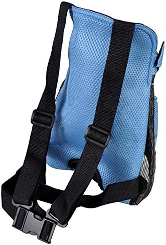 Petstory Comfortable Mesh Pet Legs Out Front Backpack,pet Carrier for Cat or Dog (S, Blue)