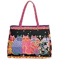 Laurel Burch Feline Shoulder Tote Bag