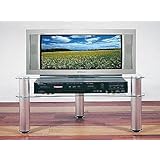 Glass and Aluminum TV Stand - holds up to 24' Plasma/LCD
