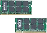 BUFFALO PC2-6400 800MHz 200Pin S.ODIMM 1GB 2g D2/N800-1GX2