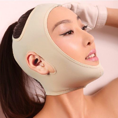 Smartele Wrinkle Face Slimming Cheek Mask Smooth Breathable Compression Chin Strap With Medium Neck Support Lift V Face Line Slim Up Belt Strap (L)