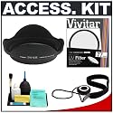 Canon EW-83E Lens Hood + 77mm UV Glass Filter + Precision Design 6-Piece Deluxe Cleaning Kit + CapKeeper - for Canon EF 16-35mm f/2.8L USM, EF 17-40mm f/4L USM & EF-S 10-22mm f/3.5-4.5 USM Lenses
