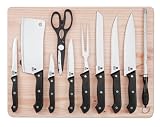Style Asia HW2100 Chefs Basics Select 11-Piece Knife Set with Wood Cutting Board