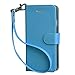 BUDDIBOX iPhone 6s Case, [Wrist Strap] Premium PU Leather Wallet Case with [Kickstand] Card Holder and ID Slot for Apple iPhone 6S / 6, (Sky Blue)