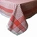 Red Cotton Gingham Check Picnic Tablecloth, 52 Inch Square