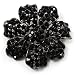 Jet-Black Crystal Corsage Flower Brooch (Black Tone)