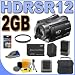 Sony HDR-SR12 120GB Hard Drive HD Camcorder with 12x Optical Zoom PLUS 2GB PRO Duo Memory Stick - Extra Rechargeable Battery - UV Filter - Quick External Charger - HDRSR12 BigVALUEInc Accessory Saver Bundle + MORE