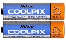 Nikon NiMH Rechargeable Batteries for CoolPix L1/S4/2100/2200/3100/3200/4100/4600/5600/7600 (2-Pack)