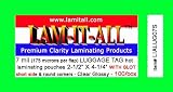 FREE SHIPPING Luggage Tag WITH slot 7 mil hot Laminating pouches 2-1/2 x 4-1/4 LAM-IT-ALL 100/box LIALUG07S