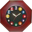 Octagonal Wood Billiards Quartz Clock