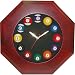 Octagonal Wood Billiards Quartz Clock