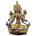 Statue - Gr�ne Tara 15 cm - Antik Gold