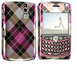 Crystal Case Hot Pink Diagonal Check for Blackberry 8330/8300