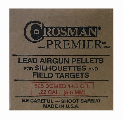 Crosman Premier .22 Cal, 14.3 Grains, Domed, 625/Box