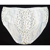 Cotton/Lace Panties Size 9 (Rose Print)