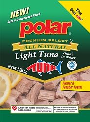 MW Polar All Natural Chunk Light Tuna, 7.06-Ounce Pouches (Pack of 12)