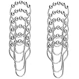 Goodbath Stainless Steel Shower Curtain Hooks, Nickel Plated, Set of 12 Rings