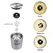 Ipow Salt and Pepper Mills Set - Dual Set of Combo Spice Grinders For Salt & Pepper with Ceramic Adjustable Coarseness - Stainless Steel Salt & Pepper Grinder Manual, Salt & Pepper Shakers Pair